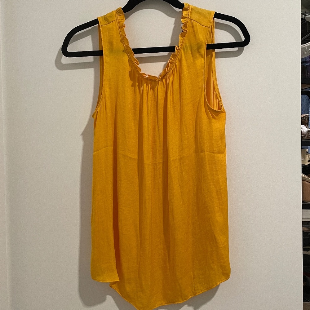 Sleeveless Yellow Top with tie back
